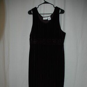 Worthington Dress Purple Velvet